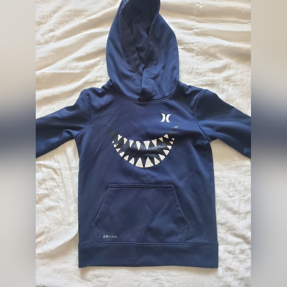 Hurley Dri-Fit Kids Navy Hoodie with Graphic Size S (4/5 Years)